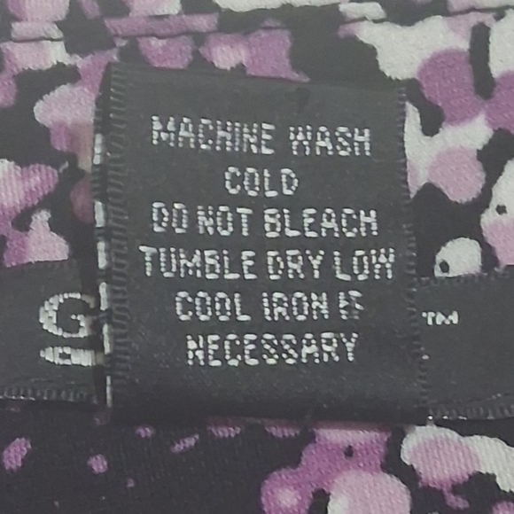 EUC GLAMOUR Sz.12 Purple/White Midi Length Abstract Circles Print Dress - Picture 8 of 8